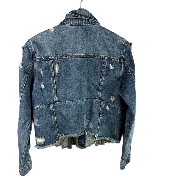 Blank NYC Distressed Blue Denim Jacket - Picture 2 of 7